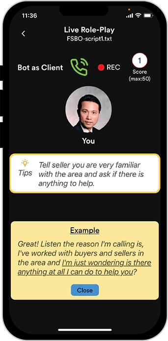 AskWisy app roleplay feature